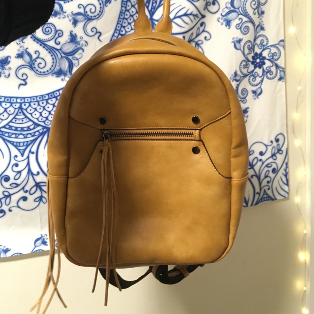 Leather backpack